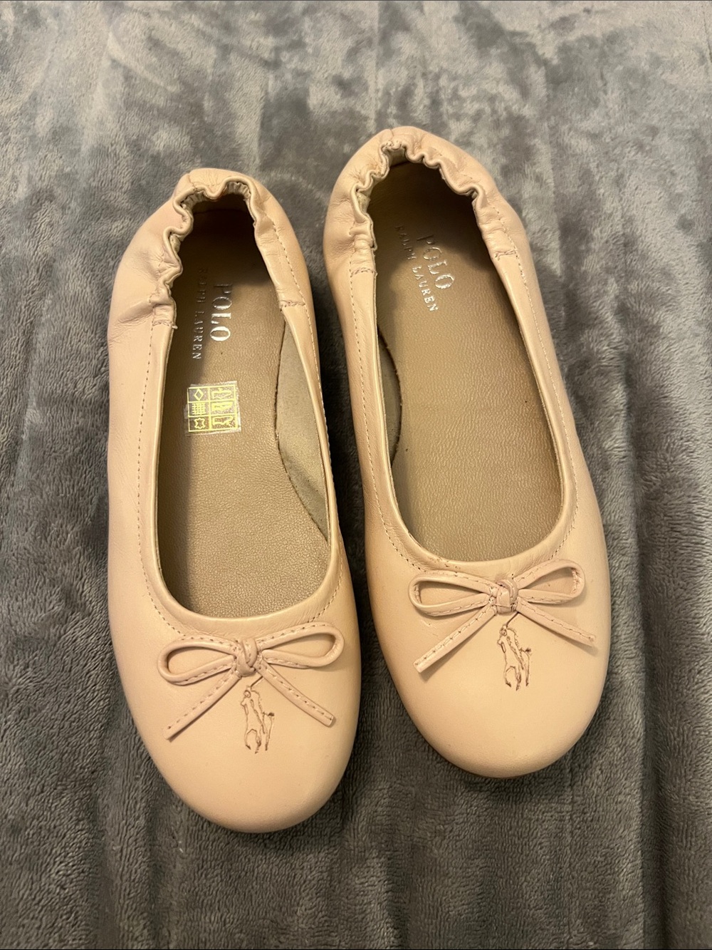 Kids Polo Ralph Lauren Blush Pink Ballet Flats size 3
